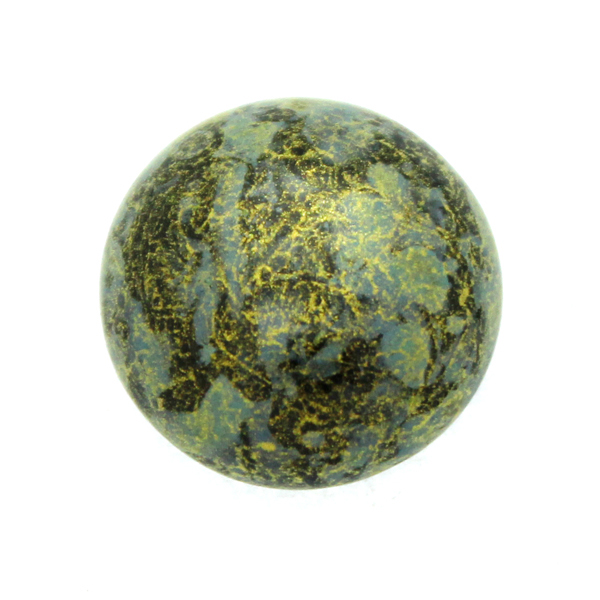 Metallic Mat Old Gold Spotted Cabochon Par Puca 18mm 1st