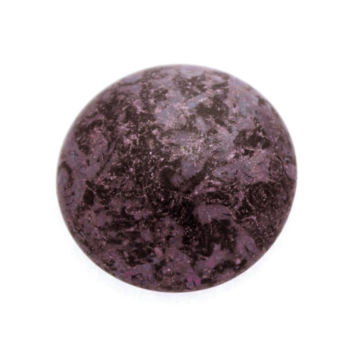 Metallic Mat Violet Spotted Cabochon Par Puca 25mm 1st