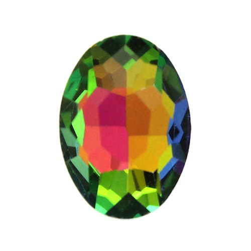 Rainbow Kinesisk Strass Oval 14x10mm 3st