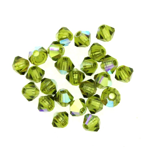 Olivine AB Preciosa Bicone 3mm 24st