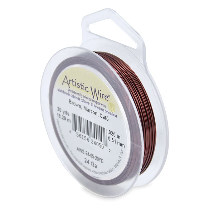 Brown Artistic Wire 24 Gauge/0,51mm 20yd/18,2m