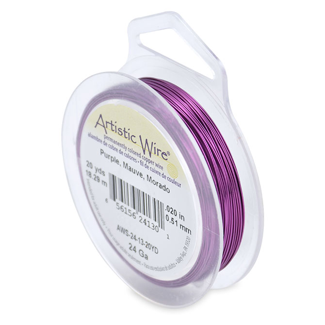 Purple Artistic Wire 24 Gauge/0,51mm 20yd/18,2m