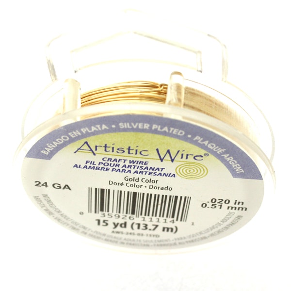 Gold Color SP Artistic Wire 24 Gauge/0,51mm 15yd/13,7m
