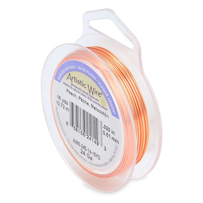 Peach SP Artistic Wire 24 Gauge/0,51mm 15yd/13,7m