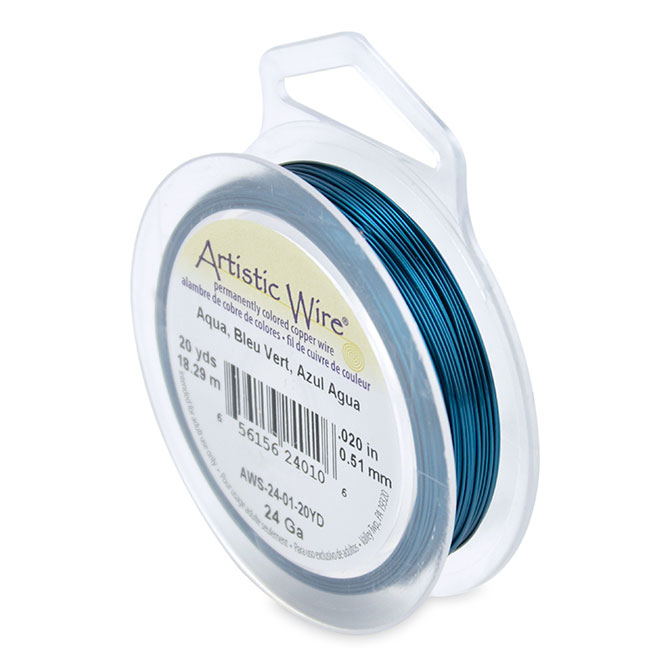 Aqua Artistic Wire 24 Gauge/0,51mm 20yd/18,2m