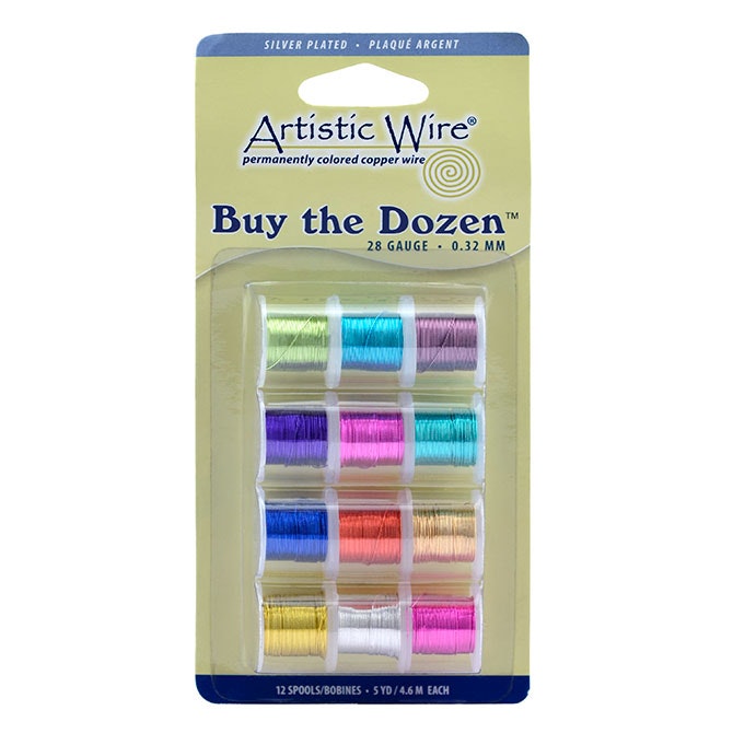 Buy-The-Dozen SP Artistic Wire 28 Gauge/0,32mm 5yd/4,5m/spole 12pack
