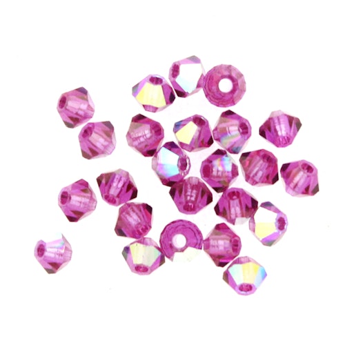 Fuchsia AB Preciosa Bicone 3mm 24st