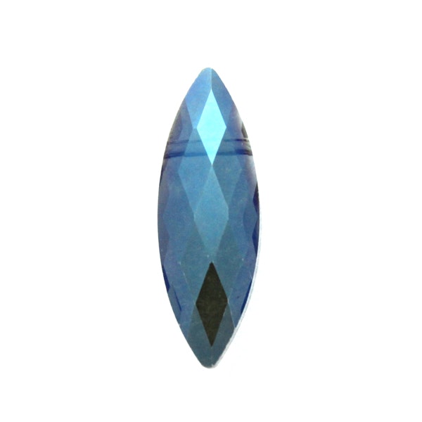 Crystal Half Metallic Blue Facetterad Navette 22x7mm 1st