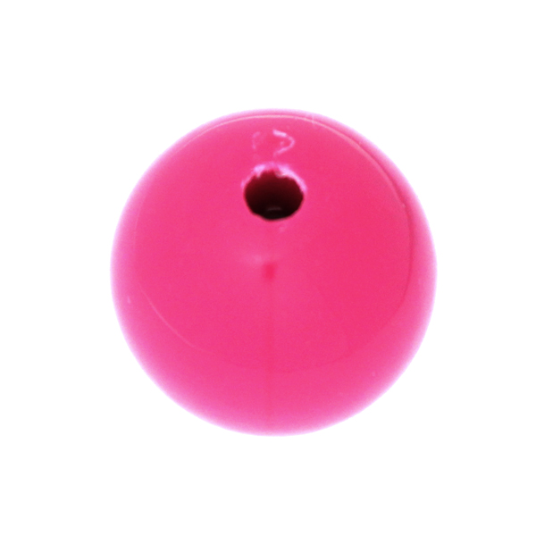 Opaque Hot Pink Rund Acrylpärla 20mm 1st