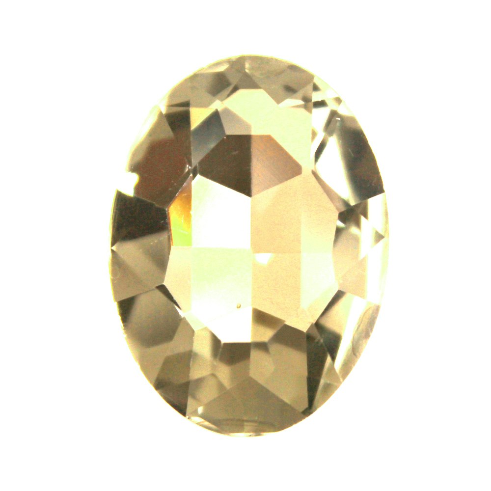 Light Topaz Kinesisk Strass Oval 8x6mm 4st