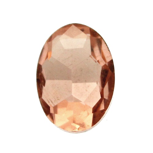 Peach Kinesisk Strass Oval 8x6mm 4st