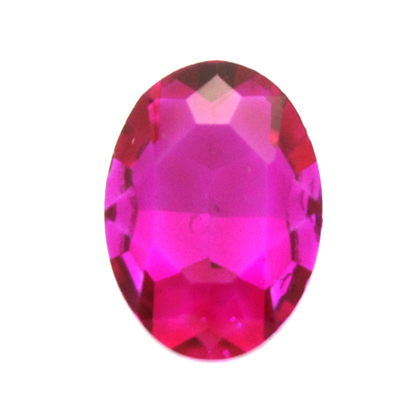 Hot Pink Kinesisk Strass Oval 8x6mm 4st
