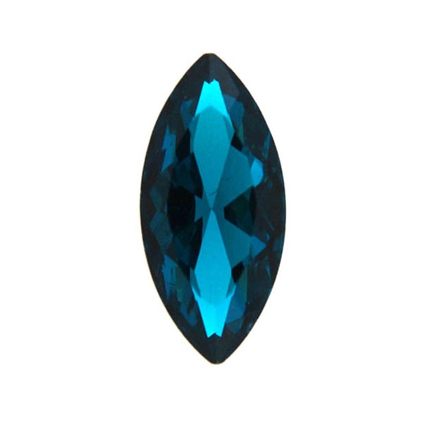 Teal Kinesisk Strass Navette 10x5mm 4st
