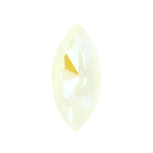 White Fluorescense AB Kinesisk Strass Navette 10x5mm 4st