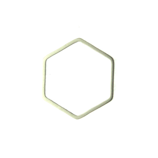 Mörkt Silverfärgad 16x18mm  Metallram Hexagon 1st