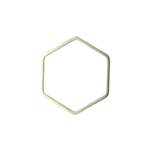 Mörkt Silverfärgad 16x18mm  Metallram Hexagon 1st