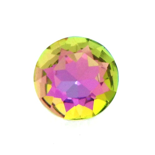 Pink Rainbow Kinesisk Round Stone 8mm 4st