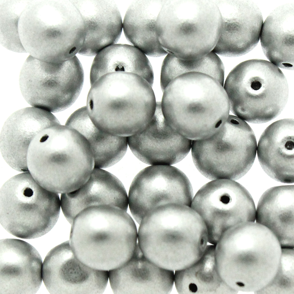 Aluminium Silver Runda/Druks 8mm 25st