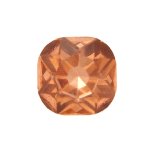 Peach Kinesisk Strass Cushion Square 18mm 1st