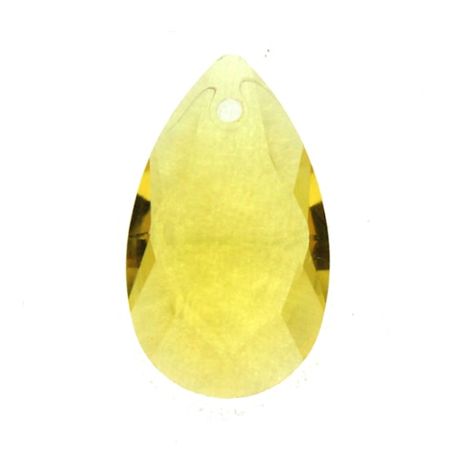 Yellow Facetterad Droppe 22x13mm 1st