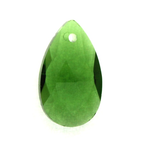 Dark Green Pear Pendant 22x13mm 1st