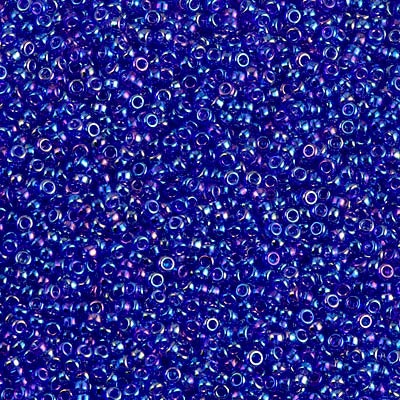 Transparent Cobalt AB 15-0177 Miyuki Seedbeads 15/0 5g