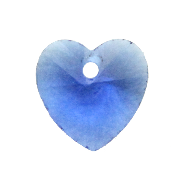Sapphire Hjärta Glas 10x10mm 1st