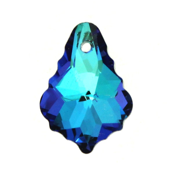 Blue Rainbow Baroque Pendant 16x11mm 1st