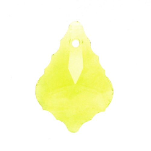 Yellow Baroque Pendant 22x15mm 1st