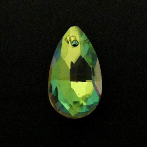 Crystal Lime Luster Pear Pendant 16x9mm 1st