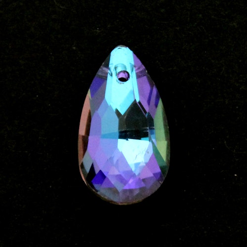 Crystal Violet Luster Pear Pendant 16x9mm 1st