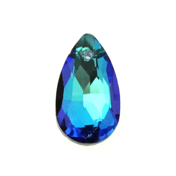 Blue Rainbow Pear Pendant 16x9mm 1st