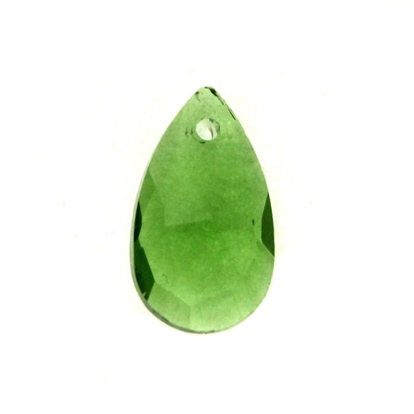 Dark Green Pear Pendant 16x9mm 1st