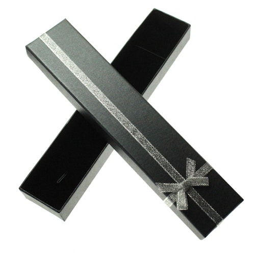 Svart Presentask till Armband/Halsband 20x4x2cm 1st