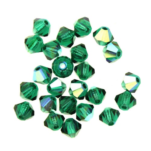 Emerald AB Preciosa Bicone 4mm 24st