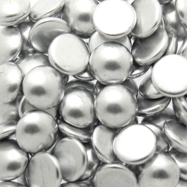 Aluminium Silver Cabochon Par Puca 8mm 5g