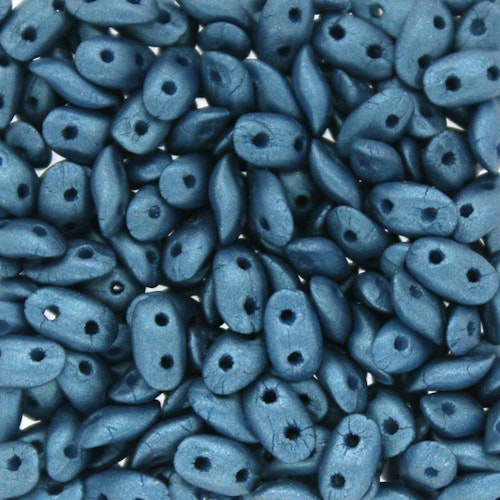 Alabaster Metallic Dark Turquoise Wave Bead 5g