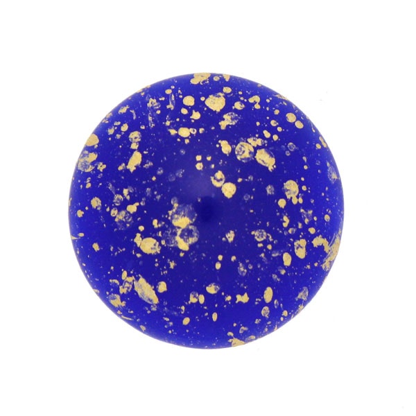 Frost Royal Blue Gold Splash Cabochon Par Puca 25mm 1st