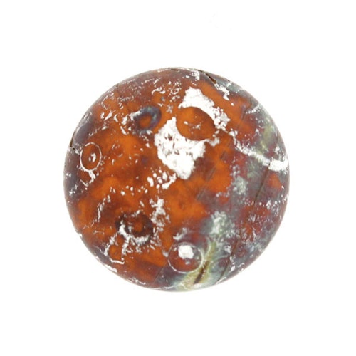 Frost Tangerine Patina Silver Cabochon Par Puca 18mm 1st