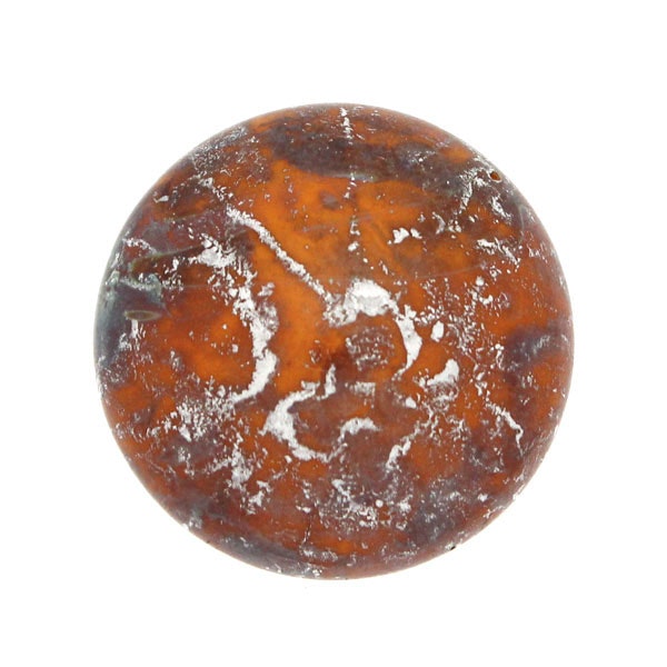 Frost Tangerine Patina Silver Cabochon Par Puca 25mm 1st