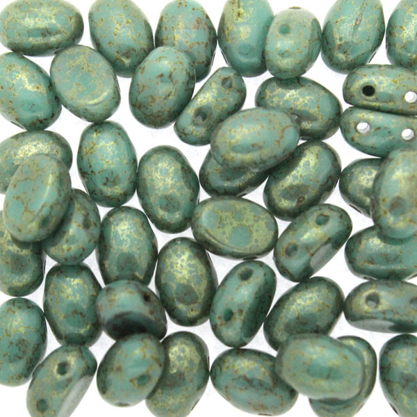 Opaque Green Turquoise Copper Picasso Samos 10g
