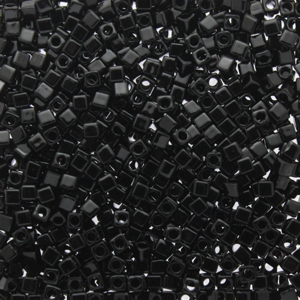 Opaque Black SB18-0401 Miyuki 1,8mm Cube 10g
