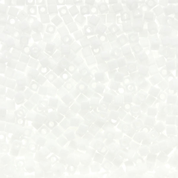 Opaque White SB18-0402 Miyuki 1,8mm Cube 10g