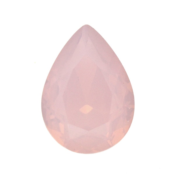 Rose Opal K9 Kinesisk Strass Droppe 18x13mm 2st