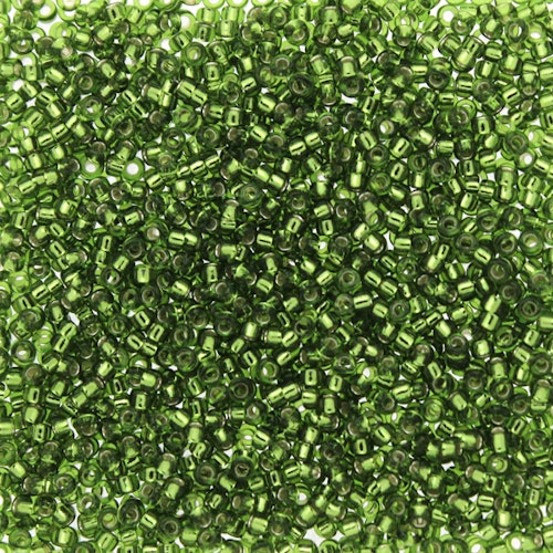 Silverlined Olive 15-0026 Miyuki Seedbeads 15/0 5g