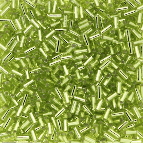 Silverlined Chartreuse BGL1-0014 Miyuki Bugle Beads 3mm 10g