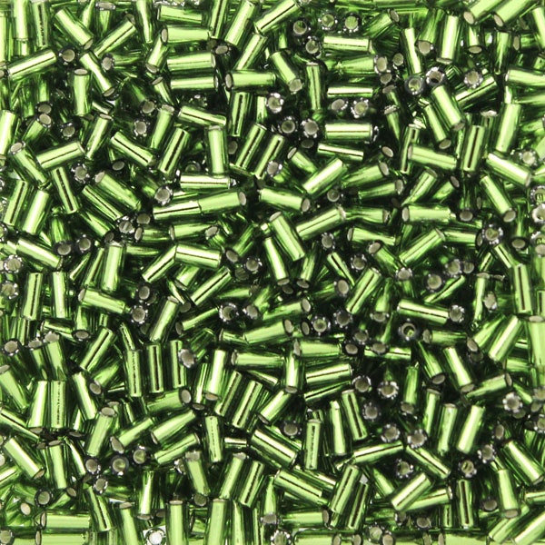 Silverlined Olive BGL1-0026 Miyuki Bugle Beads 3mm 10g