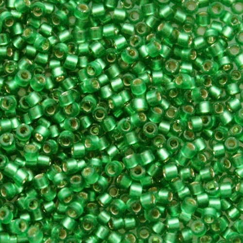 Dyed Semi-matte Silverlined Green	DB-0688 Delicas 11/0 5g