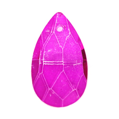 Hot Pink Pear Pendant 22x13mm 1st