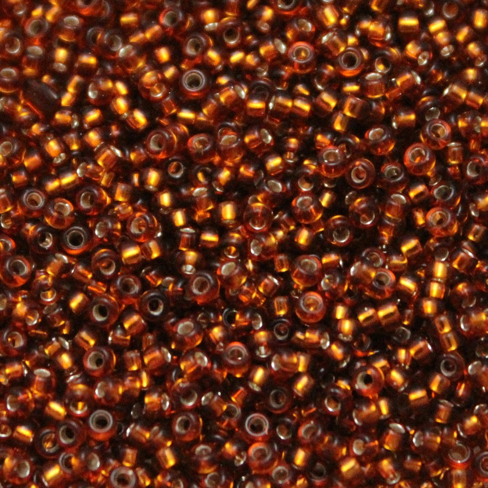 Silverlined Dark Topaz 15-0005L Miyuki Seedbeads 15/0 5g